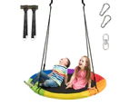 Costway 100CM Tree Swing Kids Flying Saucer Outdoor Hammock Chair Garden Yard Play Toys w/2  Hanging Straps Gift