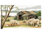 Country Threads 30x50cm Sheep Shed Counted Cross Stitch Kit