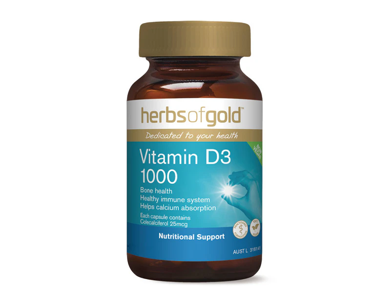 Herbs Of Gold Vitamin D3 1000 Capsules 120