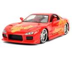 Jada Fast & Furious Julius' Orange Mazda RX-7 1:24 Scale Replica Toy Car