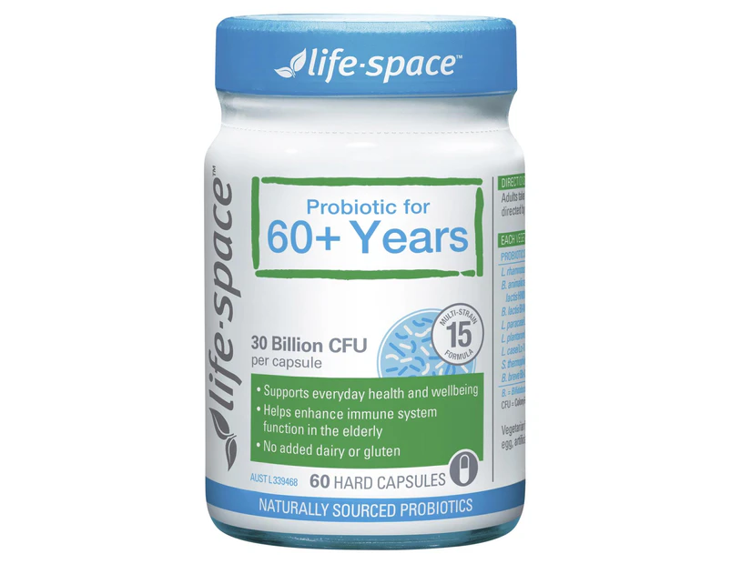 Life-Space Probiotic For 60+ Years 30 Billion 60 Capsules