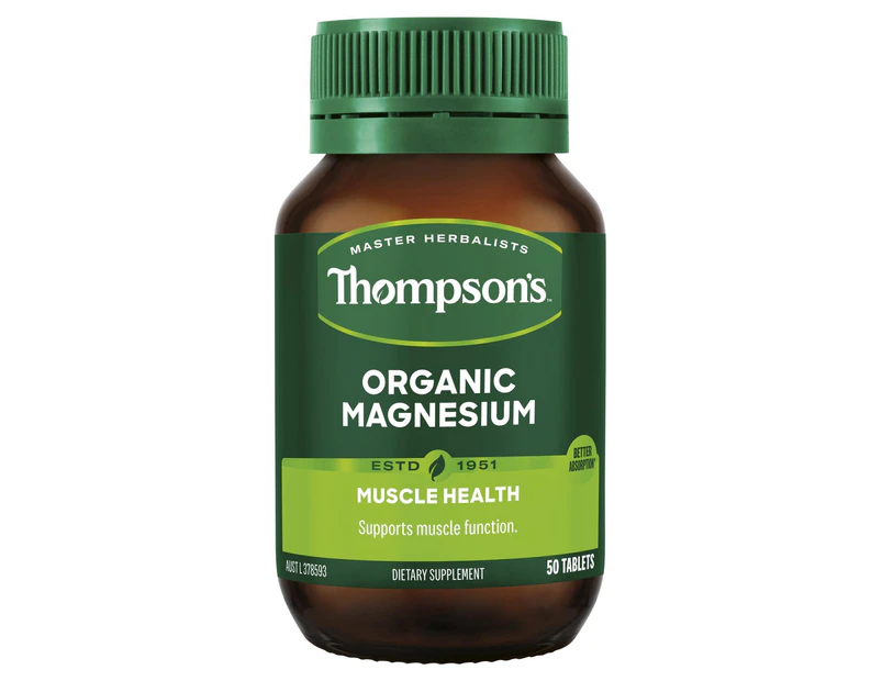 Thompson's Organic Magnesium Muscle Health 50 Tablets