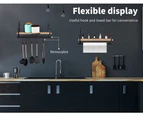 Levede Floating Shelf Wall Mount Brackets Display Shelves Bookshelf Rack - Black