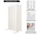 Costway 6 Panel Room Divider Folding Privacy Screen 3x1.8M Partition Freestanding Steel Frame Home Office,White