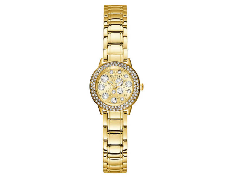 GUESS Women's 25mm Gem Stainless Steel Watch - Champagne/Gold