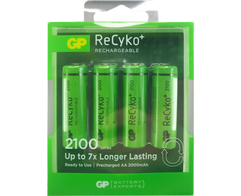 4pc GP ReCyko+ 2100 Series 2100mAh AA Rechargeable 1.2V NiMH Battery f/ Cameras