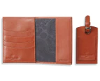 Simon Carter Passport Wallet & Luggage Tag Gift Set - Tan