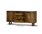 Begonia Buffet Sideboard Table 170cm 2 Door 3 Drawer Mango Wood Unique Furniture