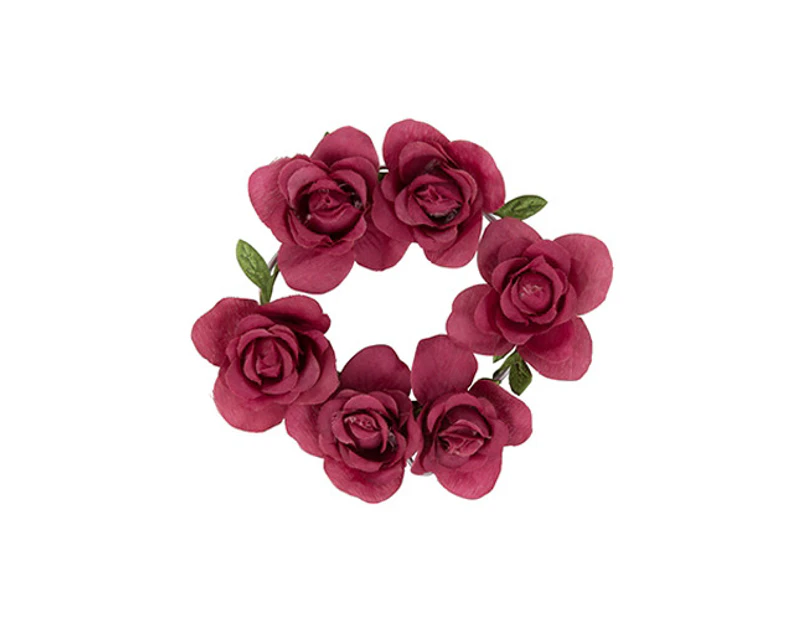 OMBRELLO Styled Multi Way Flower Hair Piece Red