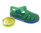 Kids Shoes Original Jellies Butterscotch Sandals Unisex style Buckle side - Green/Blue