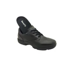 Surefit Dion Senior Boys or Mens School Work Shoe Leather Lace Up MultiFitInsole - Black