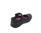 Surefit Britney Girls School Shoe Leather Mary Jane style MultiFit Insole Adjustable - Black