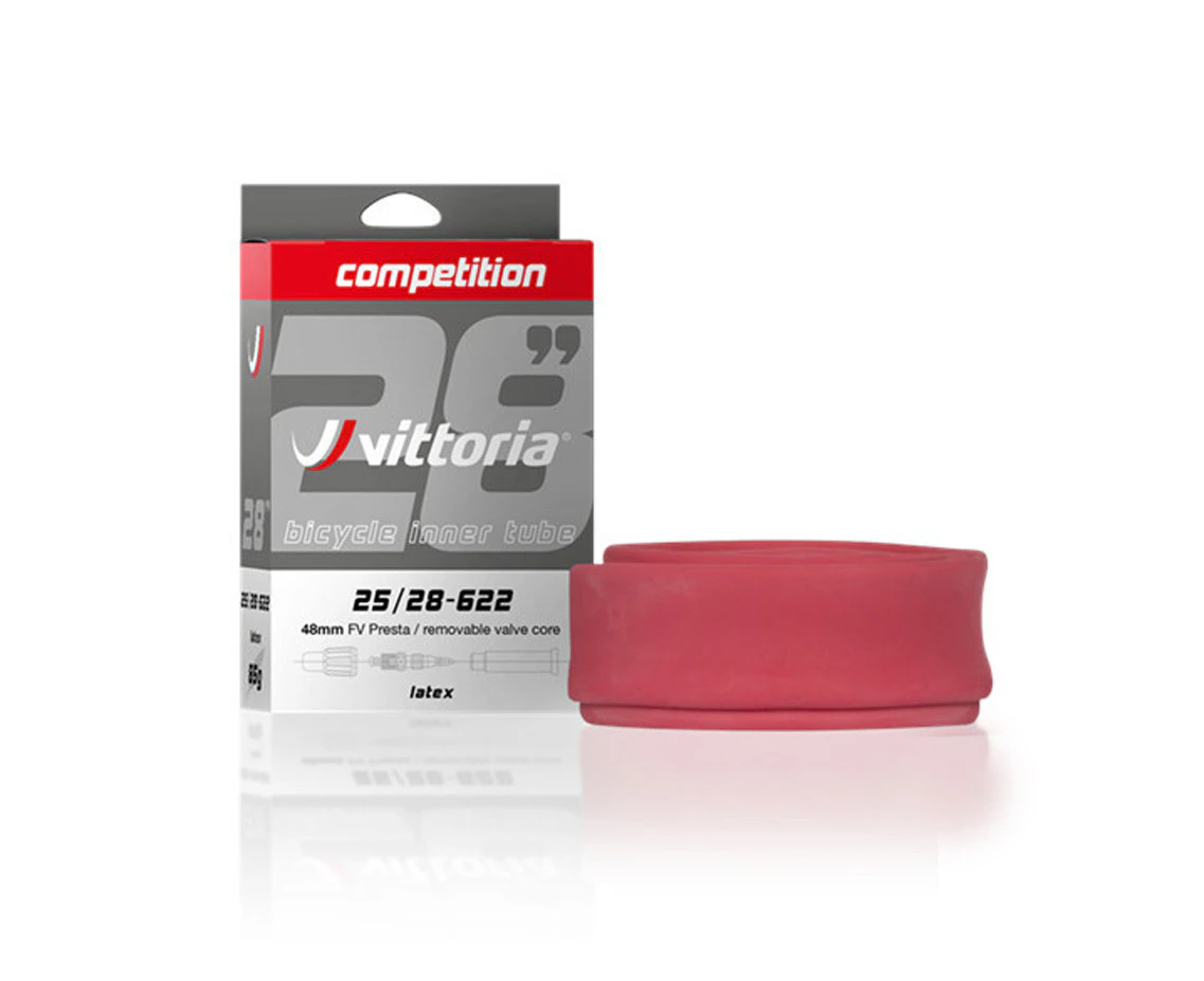 Vittoria Competition Latex Tube 700c Tube w French Valve 48mm w Removable Valve Core