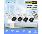 1080P Security Camera System Full HD Wireless CCTV Camera Set with 4 Channel Wi-Fi NVR