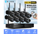 Anisee 1080P Security Camera System Full HD Wireless CCTV Cameras with 8 Channel Wi-Fi NVR