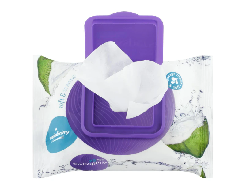 Swisspers Micellar & Coconut Water Facial Wipes 25 Pack
