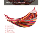 Red Double Hanging Hammock Outdoor Garden Travel Beach Camping Swinging Bed