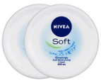 2 x Nivea Soft Moisturising Cream 200mL