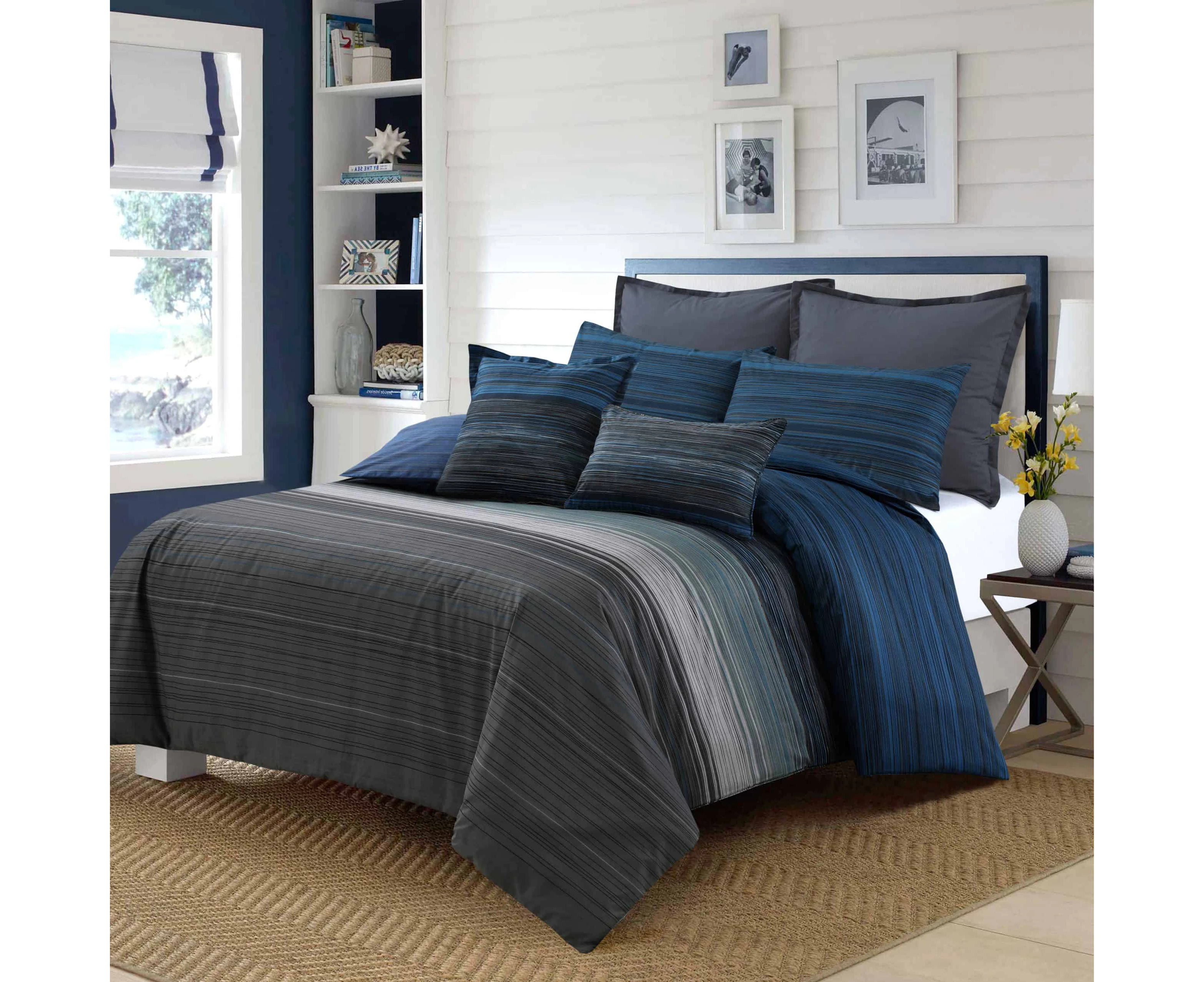 Amsons 100% Cotton Quilt Cover Set Gbbs Grey/blue/black