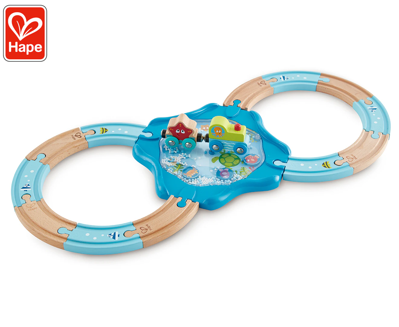 Hape Undersea Figure 8 Sensory Stimulating Rail Playset Kids Activity Toy 18m+