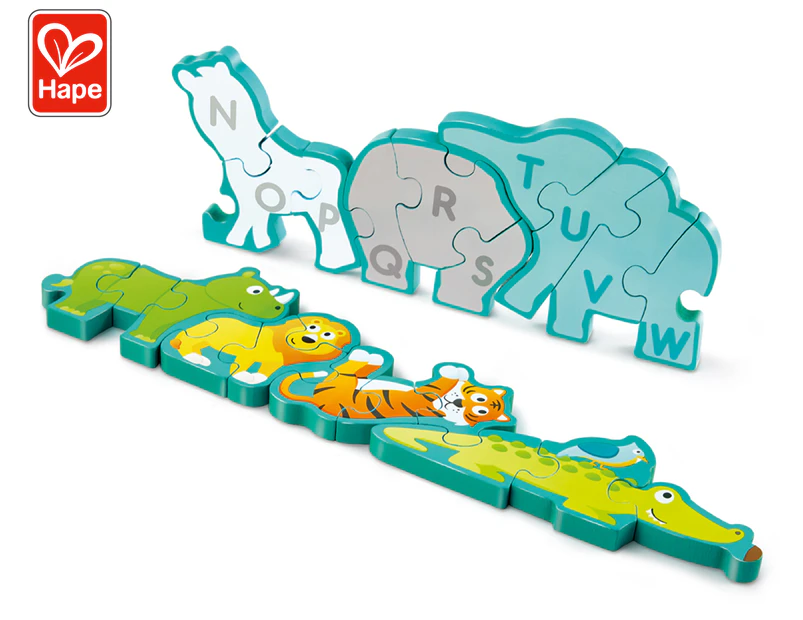 Hape 26-Piece Alphabet & Animal Parade Puzzle