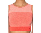 Jerf  Womens Lima Red Melange Seamless Crop Top