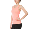 Jerf Womens Albany Coral Seamless Active Tank with Bra