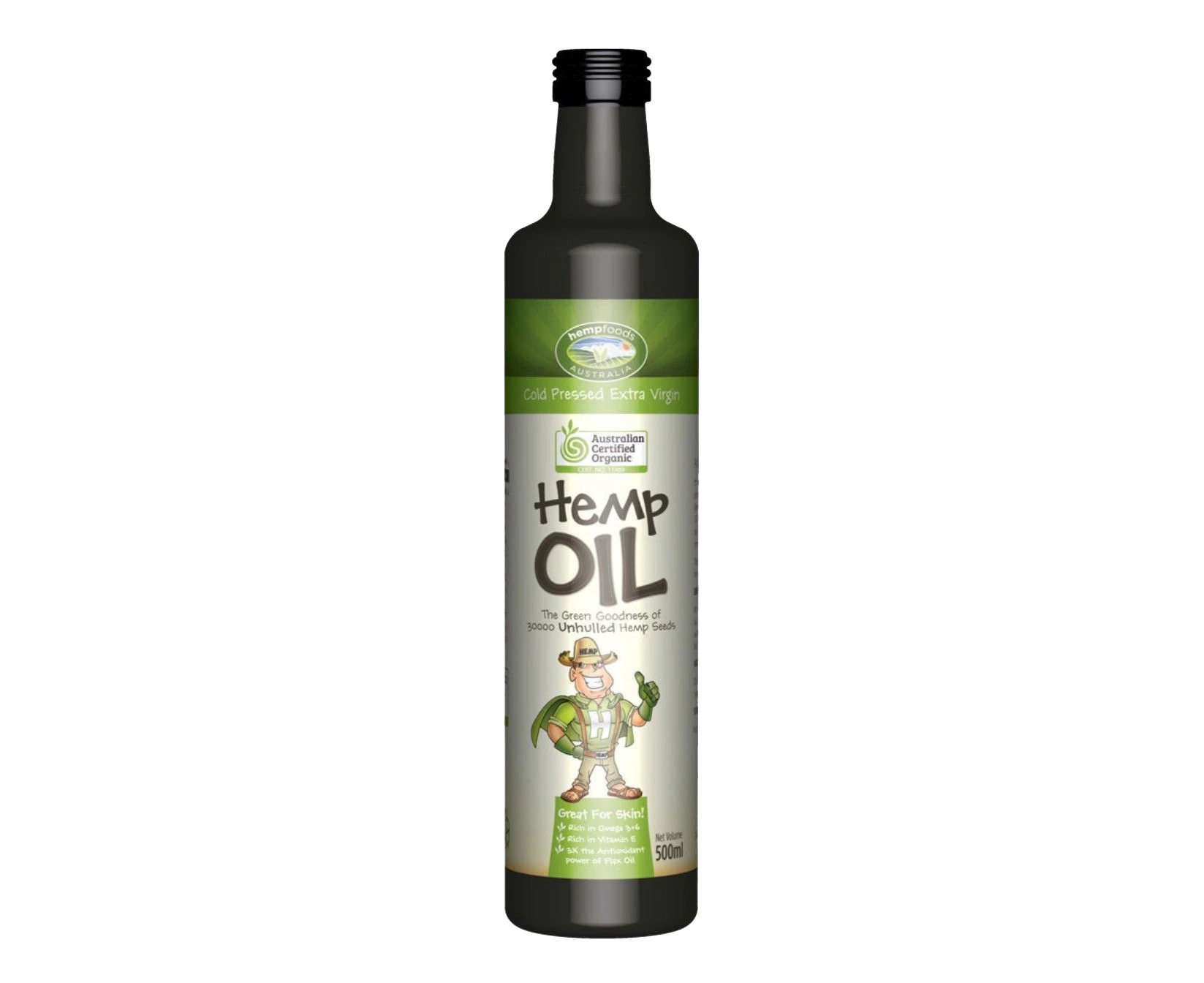 Hemp Foods Organic Cold Pressed Extra Virgin Hemp Oil 500ml