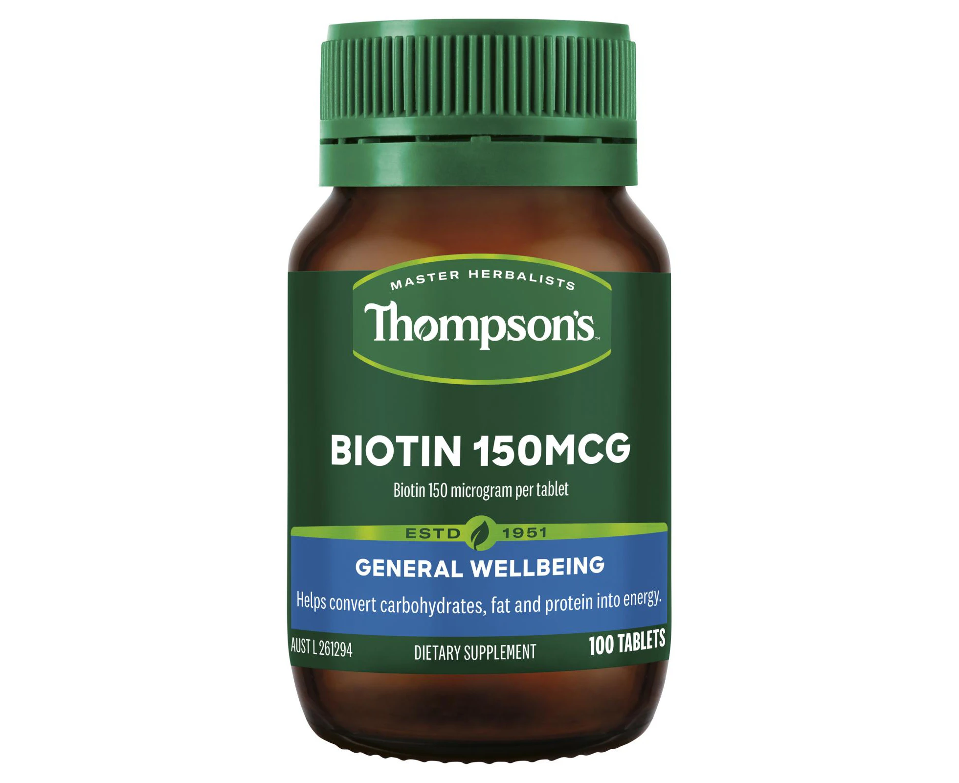 Thompsons Thompson's Biotin 150mcg 100t