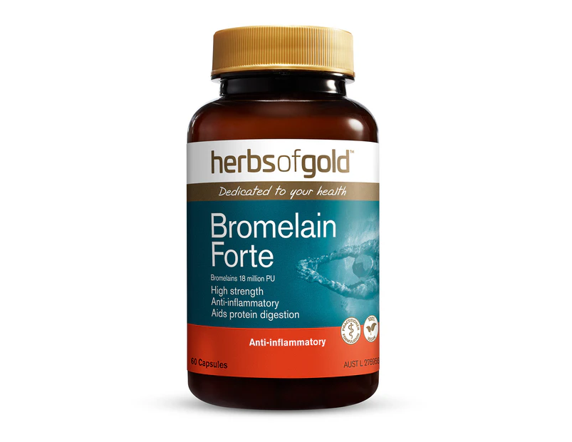 Herbs Of Gold Bromelain Forte 60 Capsules