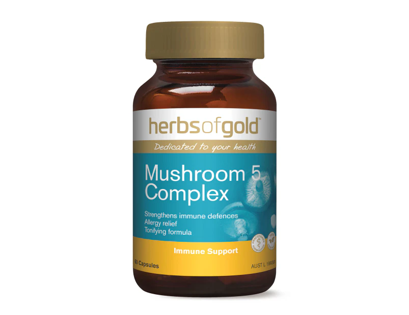 Herbs Of Gold Mushroom 5 Complex 60 Capsules