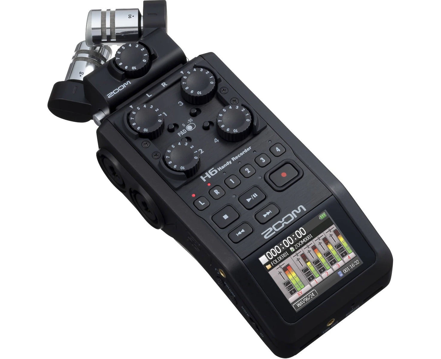 Zoom H6 Handy Audio Recorder (Black)