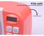 32x Kids Kitchen Play Set Electric Microwave Oven Pretend Play Toys Cooking Pink