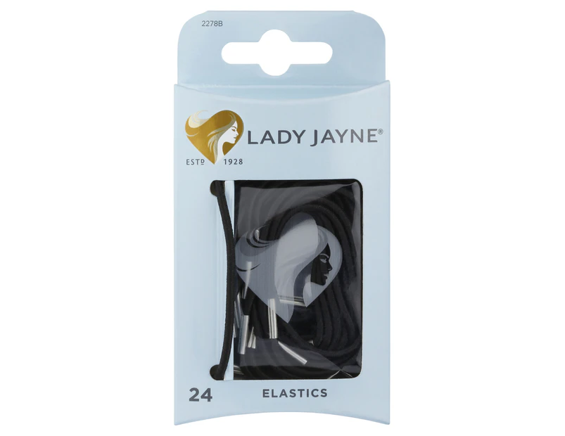 Lady Jayne Elastics Thin Black Pack 24