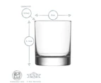 12pc Ada Glassware Set - Gift Short Kitchen Drinking Tumbler Glass Whiskey Water Juice Barware - by LAV