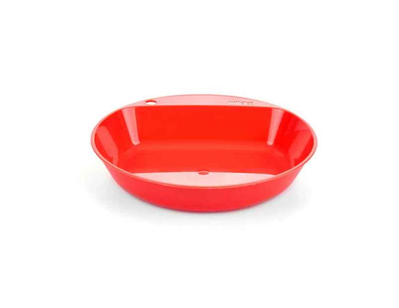 Wildo Camper Plate Deep Outdoor Travel BFA free Microwavable Dishwasher Safe - Red