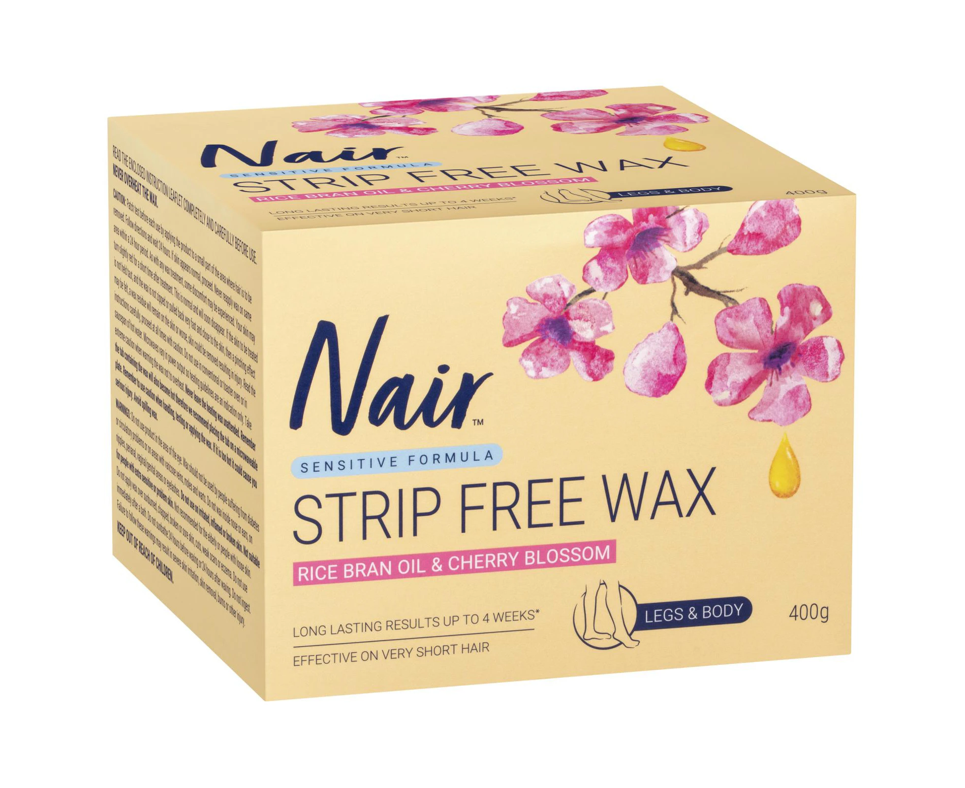 Nair Strip Free Wax - Rice Bran Oil and Cherry Blossom