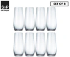 Set of 8 Salt & Pepper 290mL Vino Vino Stemless Wine Flutes