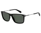 Polaroid Men's PLD2063/F/S Rectangle Polarised Sunglasses - Black/Grey 1