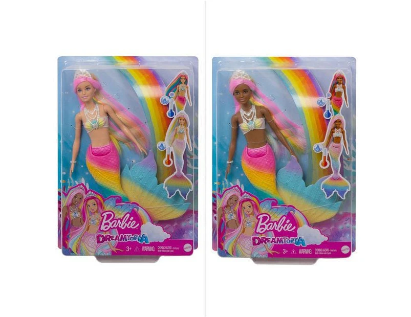 Barbie Dreamtopia Colour Change Mermaid Doll Assorted - Multi