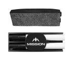 Mission Whiteboard Kit - Premium Dry Eraser with Dry Wipe Pens - Wipe Clean Kit - Black
