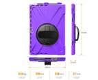 WIWU OnePiece Tablet Case Heavy Duty Shockproof Cover Bulit-in Kickstand+Pencil Holder For Microsoft Surface Pro 4/5/6/7 12.3"-Purple