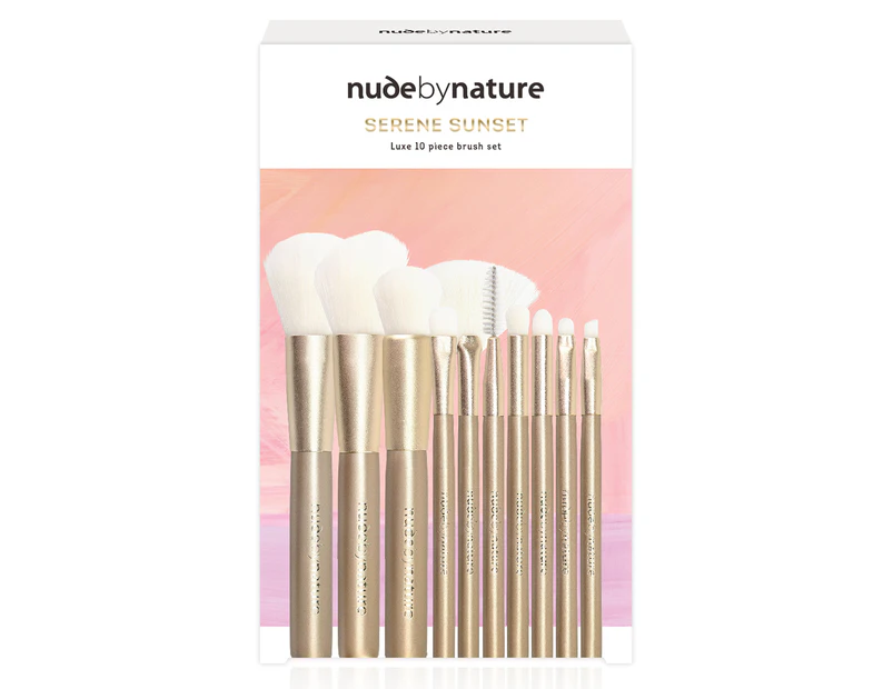 Nude by Nature Serene Sunset Luxe 10-Piece Brush Set
