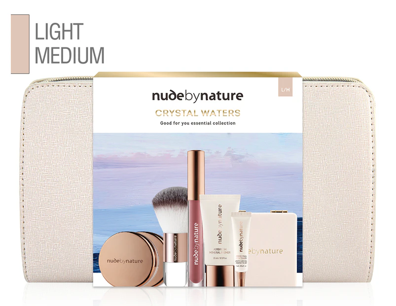Nude by Nature Crystal Waters Good For You Complexion & Lip Essentials Set - Light Medium