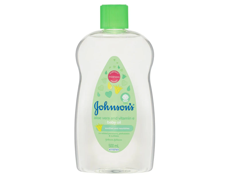 Johnson & Johnson Baby Oil Aloe Vera & Vitamin E 500ml