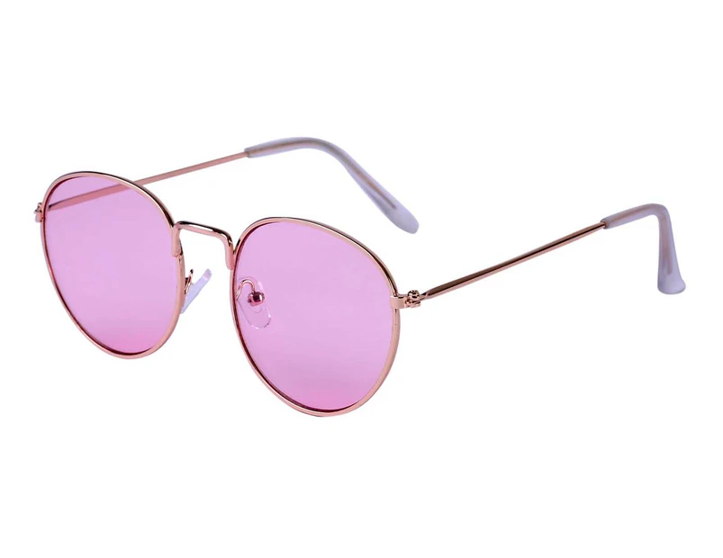 Trends Round Rose Sunglasses - Gold/Pink
