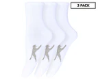 Slazenger Women's 1/4 Crew Socks 3-Pack - White