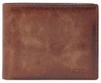 Fossil Derrick Bifold Leather Wallet - Brown