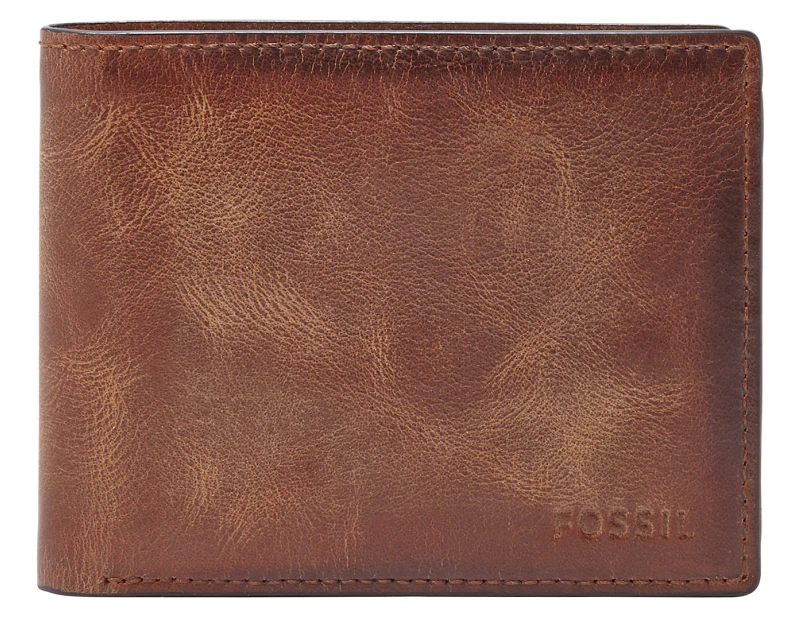 Fossil Derrick Bifold Leather Wallet - Brown