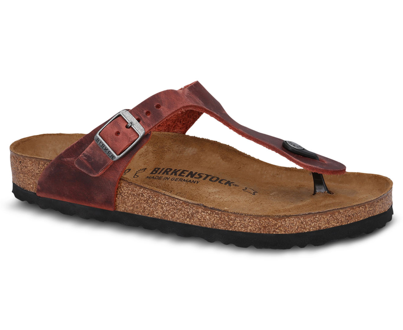 Red on sale gizeh birkenstock